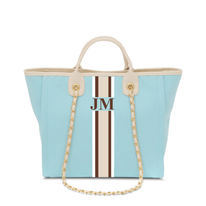 The Lily Canvas Tote - Sky Blue_