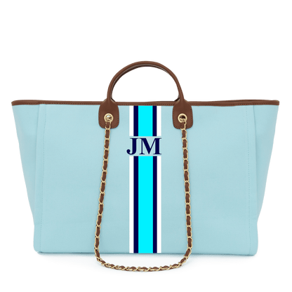 The Lily Canvas Tote - Sky Blue_