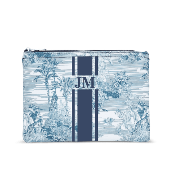 The Lily Makeup Bag - Tropical Blue_bags