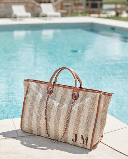 The Lily Summer Cream Jumbo - Initials Only LAST CHANCE_bags