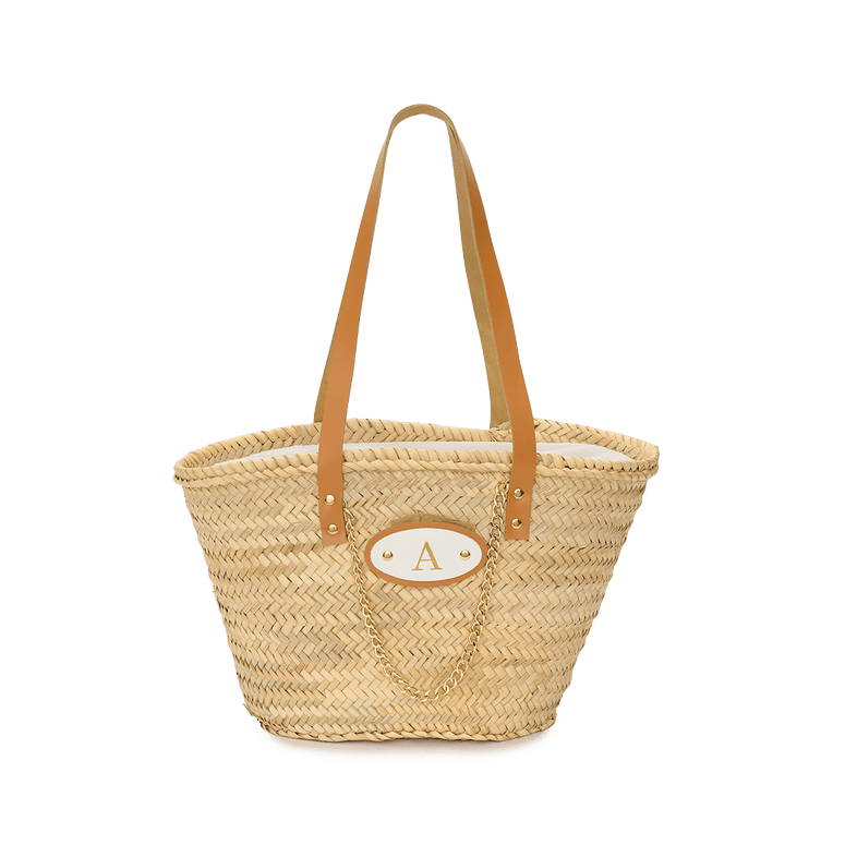 The Marcia Straw Initial Tote_bags