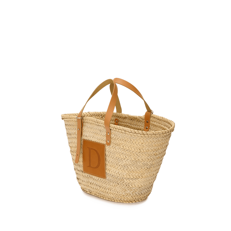 The Patchwork Straw Initial Shopper_bags