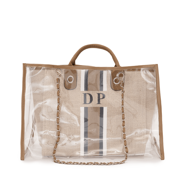 Waterproof Beach Bag for Canvas Tote - Beige_