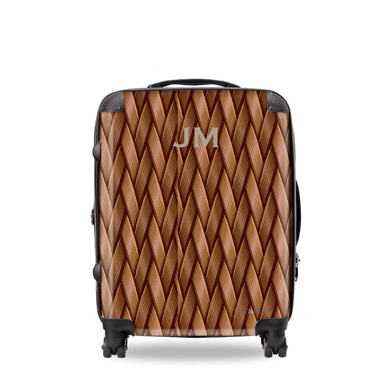 Woven Style Leather Brown Luggage_bags