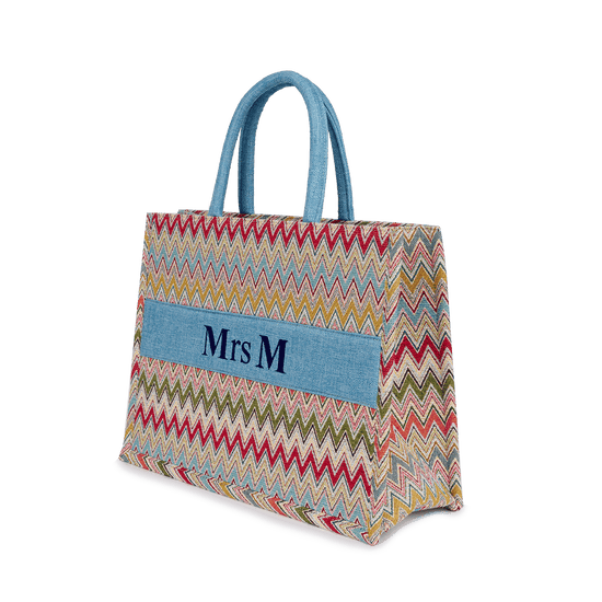 Ziggy Canvas Tote - Sky Blue_