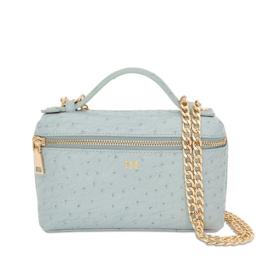 Lily & Bean Eva Chain Bag Ostrich Effect Blue