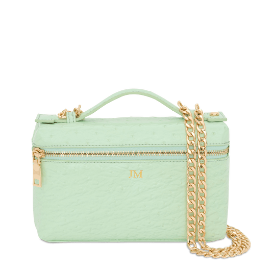 Lily & Bean Eva Chain Bag Ostrich Effect Mint Green