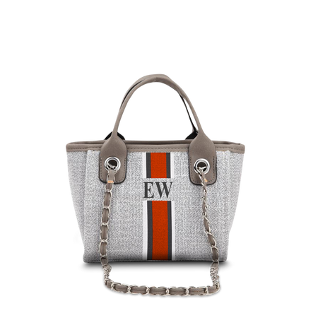 Mini Vanity White Canvas Handbag