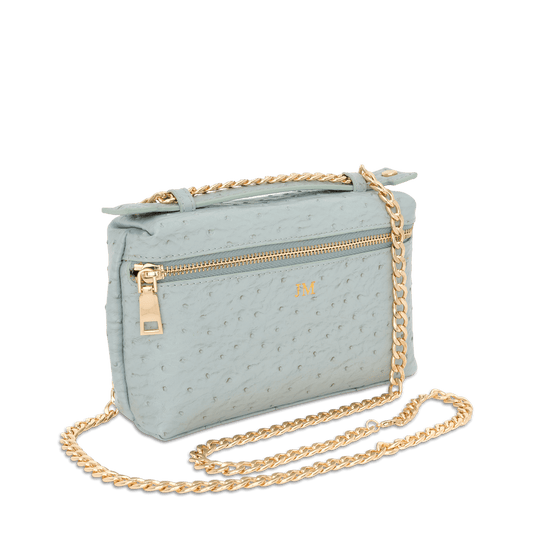 Lily & Bean Eva Chain Bag Ostrich Effect Blue