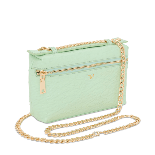 Lily & Bean Eva Chain Bag Ostrich Effect Mint Green