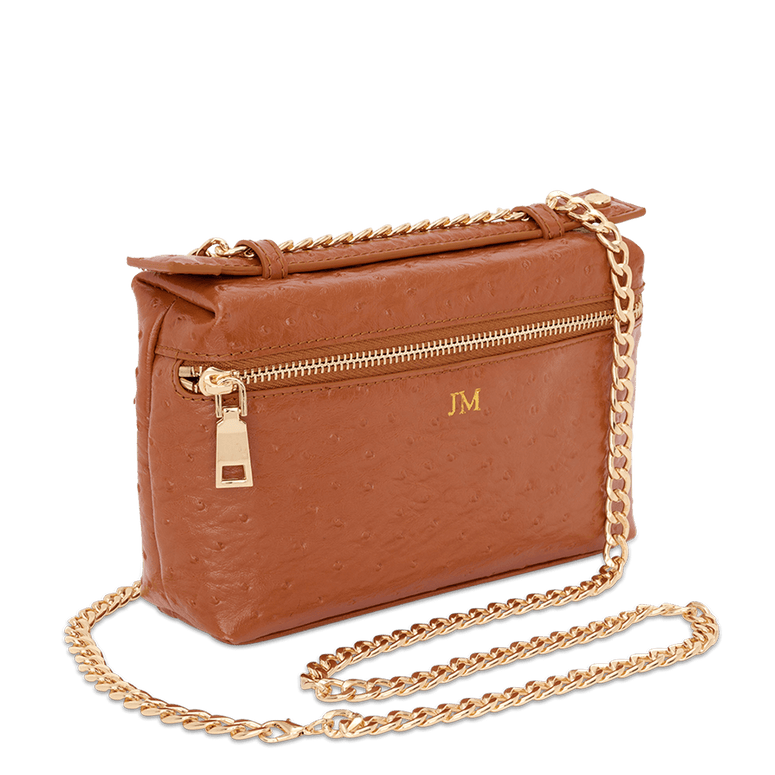 Lily & Bean Eva Chain Bag Ostrich Effect Blue